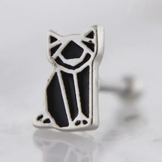 Geometric cat jewelry - tragus or helix