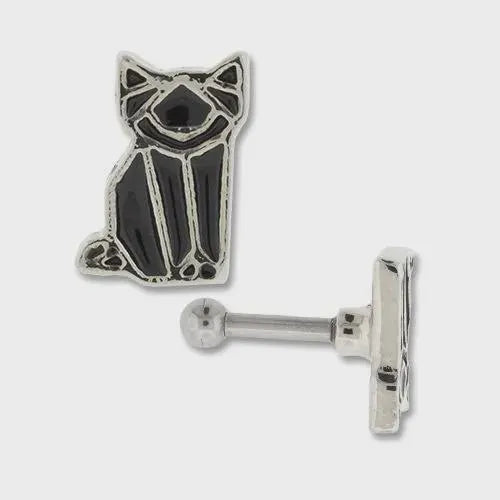 Geometric cat jewelry - tragus or helix
