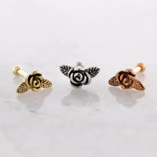Romantic Rose Tragus Barbell