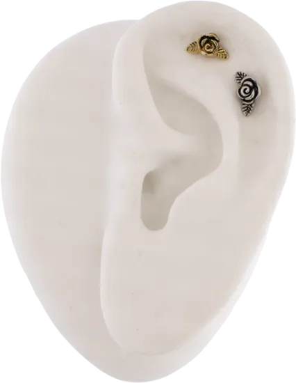 Romantic Rose Tragus Barbell