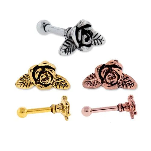 Romantic Rose Tragus Barbell